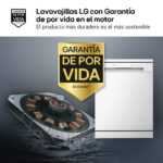 Lavavajillas - LG DF142FW, 14 servicios, 5 programas, 60 cm, QuadWash™, EasyRack™, Blanco - Imagen 4