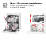 Lavavajillas - LG DF142FW, 14 servicios, 5 programas, 60 cm, QuadWash™, EasyRack™, Blanco - Imagen 7