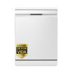 Lavavajillas - LG DF587HHS, 14 servicios, 10 programas, 60 cm, QuadWash™, Tercera Bandeja, ThinQ™, Blanco Marfil