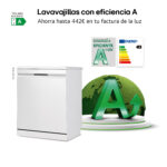 Lavavajillas - LG DF587HHS, 14 servicios, 10 programas, 60 cm, QuadWash™, Tercera Bandeja, ThinQ™, Blanco Marfil - Imagen 5