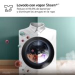 Lavadora carga frontal - LG F4X7009TWS, 9 kg, 1400 rpm, 23 programas, TurboWash 360º, ThinQ™, Clase A-40%, Blanco - Imagen 8