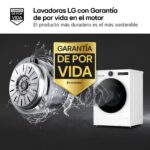 Lavadora carga frontal - LG F4X7013TWS, 13 kg, 1400 rpm, 23 programas, TurboWash 360º, Clase A-40%, Blanco - Imagen 4
