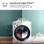 Lavadora carga frontal - LG F4X7511TWS, 11 kg, 1400 rpm, 23 programas, Autodosificación, Clase A-30%, Blanco - Imagen 9