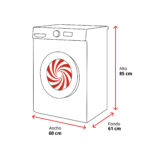 Lavadora carga frontal - LG F4X7513TWS, 13 kg, 1400 rpm, 23 programas, AI Wash™, TurboWash™, Blanco marfil - Imagen 2
