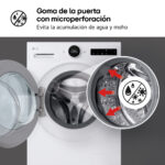 Lavadora carga frontal - LG F4X7513TWS, 13 kg, 1400 rpm, 23 programas, AI Wash™, TurboWash™, Blanco marfil - Imagen 7