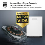 Lavavajillas integrable - LG DB476TXS, 14 servicios, 10 programas, 60 cm, TrueSteam™, Tercera bandeja, Sin panelar - Imagen 3
