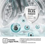 Lavadora carga frontal - Hisense WF1Q8041BW, 8 kg, 1400 Rpm, Función Vapor, Eficiencia A-20%, Blanco - Imagen 6