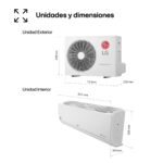 Aire acondicionado Split 1 x 1 - LG PLUSWF09X, 2150 fg/h, Gold Fin™, Tecnología Replace, Wi-Fi, Blanco - Imagen 3