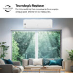 Aire acondicionado Split 1 x 1 - LG PLUSWF09X, 2150 fg/h, Gold Fin™, Tecnología Replace, Wi-Fi, Blanco - Imagen 5