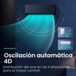 Aire acondicionado Split 1 x 1 - Hisense Uni Pure Black HB25, 2500 fg/h, Wi-Fi, Filtro Hi Nano, IA Smart, Negro - Imagen 6