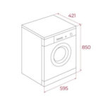 Lavadora carga frontal - Teka WMK 40740, 7 kg, 1200 rpm, 15 programas, Motor inverter, Electrónica con display digital, Blanco - Imagen 3
