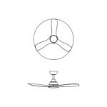 Ventilador de techo - Philips Olas 28 W + 24 W, LED, 3 Velocidades, Blanco - Imagen 7