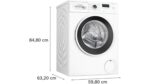Lavadora carga frontal - Bosch WGE03200ES,Serie 2, 8 kg, 1.200 rpm, 13 programas, Higiene Plus, Motor EcoSilence, Blanco - Imagen 4