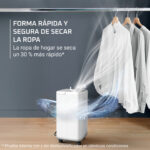 Deshumidificador - Rowenta Extreme Dry Compact DH5260, 16 l/día, Depósito 3 l, Superficie 40 m², Silencioso, Blanco - Imagen 4