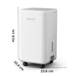 Deshumidificador - Rowenta Extreme Dry Compact DH5260, 16 l/día, Depósito 3 l, Superficie 40 m², Silencioso, Blanco - Imagen 8