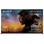 TV QD-OLED 55" - Sony Bravia 8 II, Procesador XR con IA, Smart TV (Google TV), IMAX, Dolby Atmos/Vision, Chromecast, Airplay, PS5, 120Hz, Eco, 55XR8M2