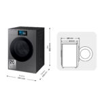 Lavadora carga frontal - Samsung Bespoke AI WF90F09C4SU3, 9 kg, 1400 rpm, 24 programas, Autodosificación, Clase A, Control por voz, Grafito - Imagen 3