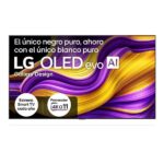 TV OLED 83" - LG OLED83G54LW, OLED 4K, Procesador Inteligente α11 AI Processor 4K Gen2, Smart TV, Gallery Design, Rocky Black