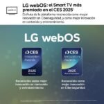 TV OLED 83" - LG OLED83G54LW, OLED 4K, Procesador Inteligente α11 AI Processor 4K Gen2, Smart TV, Gallery Design, Rocky Black - Imagen 12