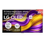 TV OLED 55" - LG OLED55G54LW, OLED 4K, Procesador Inteligente α11 AI Processor 4K Gen2, Smart TV, Gallery Design, Rocky Black