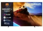 TV OLED 55" - Philips Ambilight 55OLED770/12, UHD 4K, Philips P5, Smart TV, Dolby Atmos; DTS:X, Negro