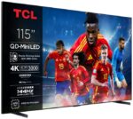 TV QD-Mini LED 115" - TCL 115C7K, UHD 4K, AiPQ Pro, Smart TV, DVB-T2 (H.265), 3000 nits, Negro - Imagen 4