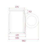 Lavadora carga frontal - Teka WMK 40840 WH, 8 kg, 1400 rpm, 15 programas, Blanco - Imagen 3