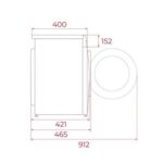 Lavadora carga frontal - Teka WMK 40740, 7 kg, 1200 rpm, 15 programas, Motor inverter, Electrónica con display digital, Inox - Imagen 3