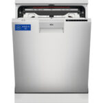 Lavavajillas - AEG FFB76717PM, 14 servicios, 9 programas, 60 cm, Tercera bandeja, programa ExtraHygiene, Inox