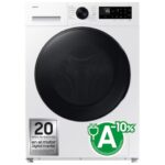 Lavadora secadora - Samsung WD90DG5G34BEEC, 9kg/5kg 1400 rpm, 13 programas, AI Ecobubble™ Clase E/A-10%, fondo reducido, Blanco