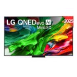 TV QNED 86" - LG 86QNED86A6A, UHD 4K, Procesador Inteligente α8 AI Processor 4K Gen2, Smart TV, DVB-T2 (H.265), Charcoal Black