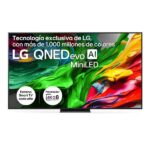 TV QNED MiniLED 75" - LG 75QNED87A6B, UHD 4K, Procesador Inteligente α8 AI Processor 4K Gen2, Smart TV, DVB-T2 (H.265), Ashed Blue