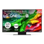TV QNED MiniLED 50" - LG 50QNED87A6D, UHD 4K, Procesador Inteligente α7 AI Processor 4K Gen8, Smart TV, DVB-T2 (H.265), Ashed Blue