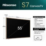 TV QLED 55" - HISENSE Canvas 55S7NQ, UHD 4K, Quad Core MT9618, Smart TV, DVB-T2 (H.265), Aluminio - Imagen 2
