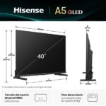 TV QLED 40" - Hisense 40A5Q, Dolby Atmos, Modo Juego, Modo Deportes IA, DVB-T2, Negro - Imagen 4