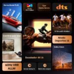 TV LED 43" - Hisense 43A6Q, UHD 4K, Quad Core/MT9603, IA 4K Upscaler, Modo Juego Plus, Control por voz, Negro - Imagen 5