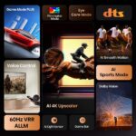 TV LED 55" - HISENSE 55A6Q, UHD 4K, Quad Core/MT9603, Smart TV, DVB-T2 (H.265), Negro - Imagen 3