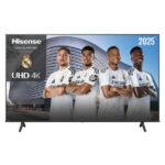 TV LED 65" - Hisense 65A6Q, UHD 4K, Quad Core/MT9603, IA 4K Upscaler, Modo Juego Plus, Control por voz, Negro