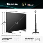 TV QLED 43" - Hisense 43E7Q, UHD 4K, Quad Core/MT9603, IA 4K Upscaler, Modo Juego Plus, Sensor de luz, Negro - Imagen 4