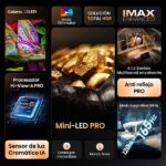 TV Mini LED 75" - Hisense 75U8Q, UHD 4K, Sensor Luz IA, Quantum Dot, Sonido 4.1.2, Anti-Reflection Pro, 165 Hz, Negro - Imagen 5