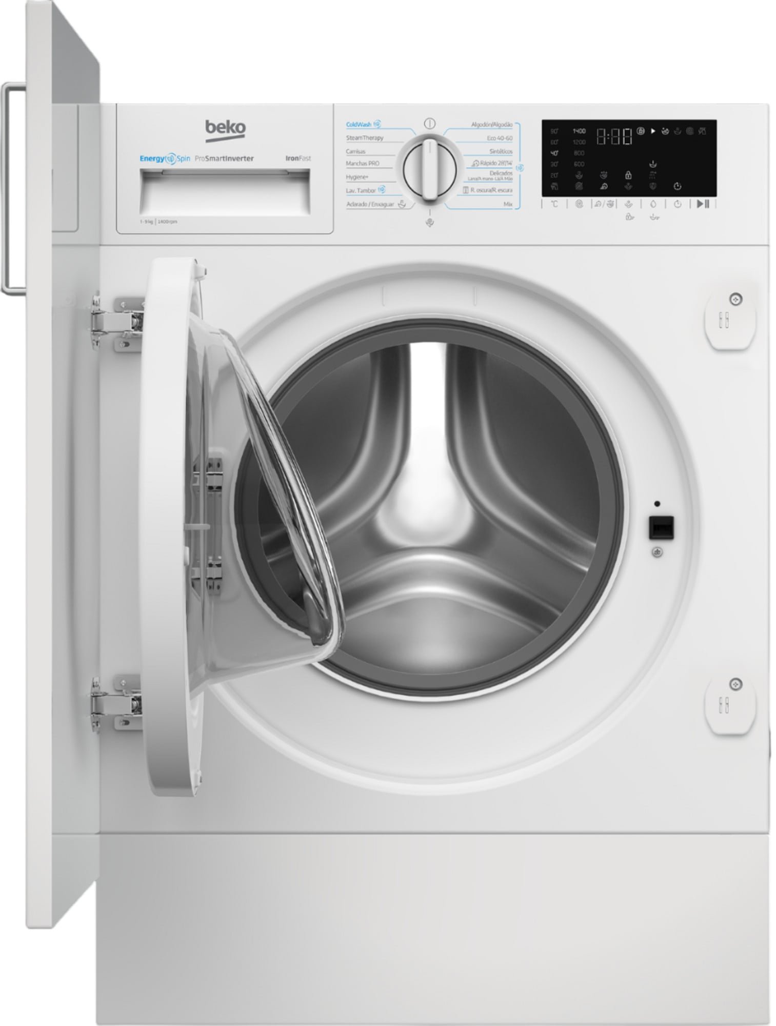 1600110-img1 Lavadora integrable - Beko B3WBT49435WB, 9kg, 1400 rpm, Motor ProSmart, Energy Spin, Sin panelar - Imagen 1