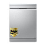 Lavavajillas - LG DF375HVS, 14 servicios, 10 programas, 60 cm, LED táctil, Tercera bandeja, TrueSteam™, QuadWash™, Inox antihuellas