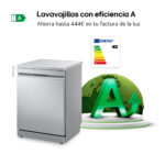 Lavavajillas - LG DF375HVS, 14 servicios, 10 programas, 60 cm, LED táctil, Tercera bandeja, TrueSteam™, QuadWash™, Inox antihuellas - Imagen 5