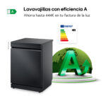 Lavavajillas - LG DF375HMS, 14 servicios, 10 programas, 60 cm, LED táctil, Tercera bandeja, TrueSteam™, QuadWash™, Acero negro grafito antihuellas - Imagen 5