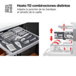 Lavavajillas - LG DF375HMS, 14 servicios, 10 programas, 60 cm, LED táctil, Tercera bandeja, TrueSteam™, QuadWash™, Acero negro grafito antihuellas - Imagen 8