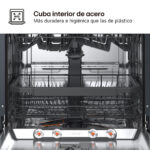 Lavavajillas - LG DF375HMS, 14 servicios, 10 programas, 60 cm, LED táctil, Tercera bandeja, TrueSteam™, QuadWash™, Acero negro grafito antihuellas - Imagen 9