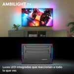 TV Mini LED 55" - Philips Ambilight TV 55MLED920 4K QD MiniLED 139cm 55" Smart TV Dolby Vision y Dolby Atmos Titan OS, Negro - Imagen 4