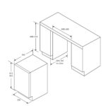 Vinoteca integrable - Haier HAKWBD 60, Ventilador, 44 Botellas, Luz LED, 2 Zonas, Estantes de Madera, Negro - Imagen 2