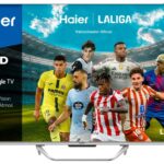 TV QLED 65" - Haier Q80 Series H65Q80FUX, Smart TV (Google TV), 4K Dolby Vision, Dolby Atmos, 4x HDMI 2.1, Sonido 49W, Plata