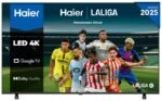 TV LED 55" - Haier K85 Series H55K85FUX, Smart TV (Google TV), 4K HDR10, 4x HDMI 2.1, Sonido 43W, Dolby Audio, Negro